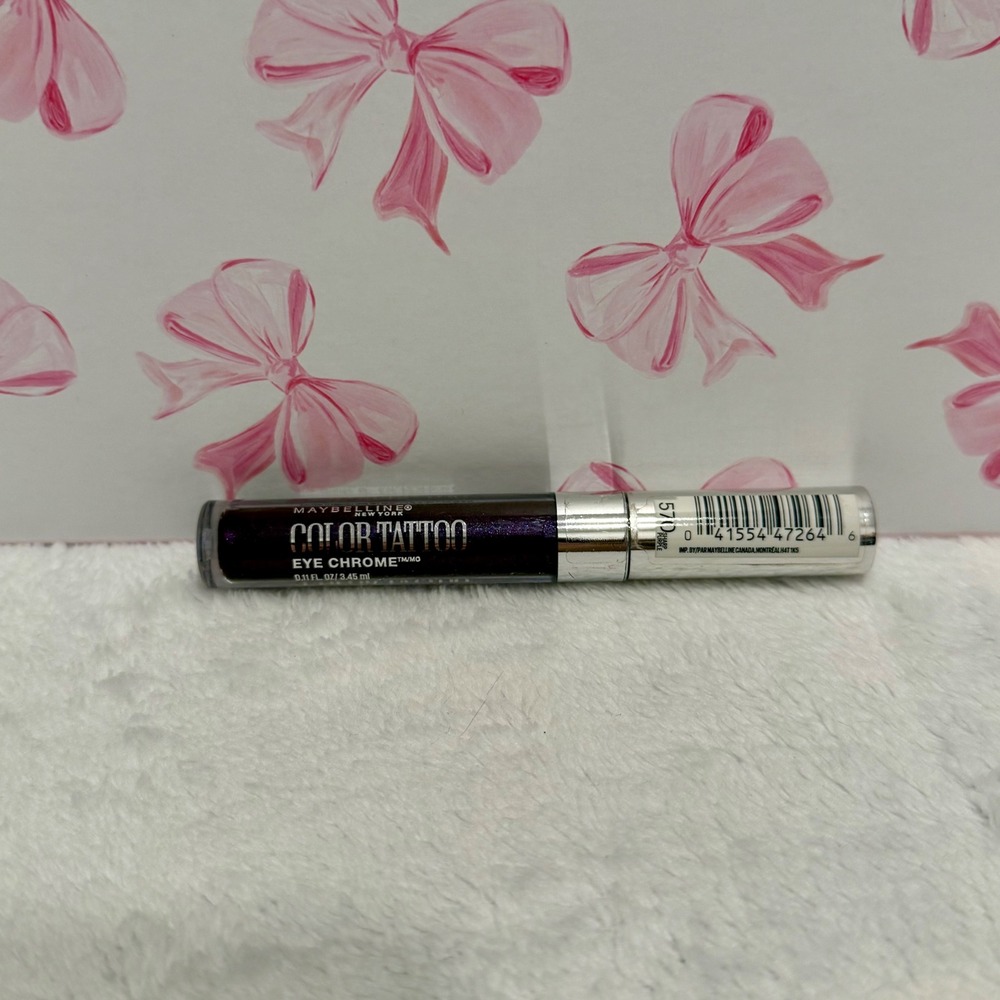 Maybelline Color Tattoo Eye Chrome 570 Purple Sheen Liquid Eyeshadow New